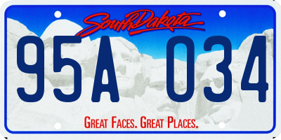 SD license plate 95AO34