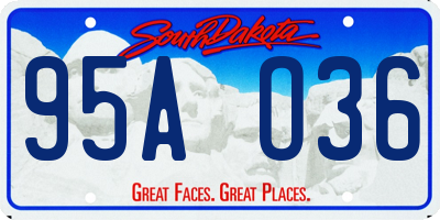 SD license plate 95AO36
