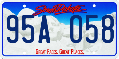 SD license plate 95AO58
