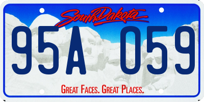 SD license plate 95AO59