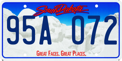 SD license plate 95AO72
