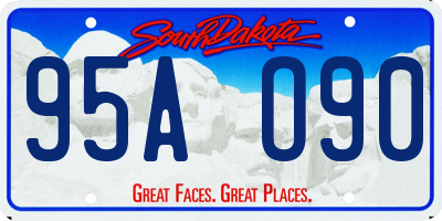 SD license plate 95AO90