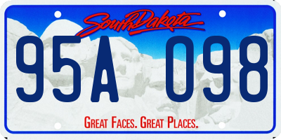SD license plate 95AO98