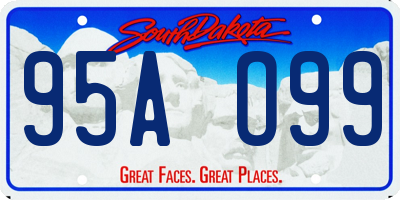 SD license plate 95AO99