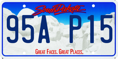 SD license plate 95AP15