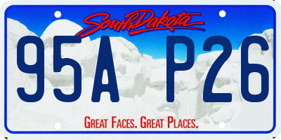 SD license plate 95AP26