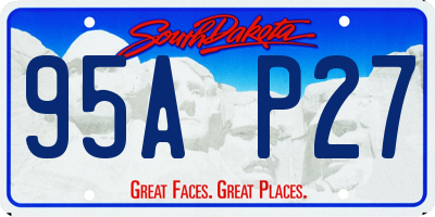 SD license plate 95AP27