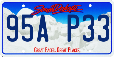 SD license plate 95AP33