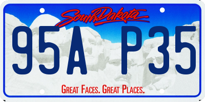 SD license plate 95AP35