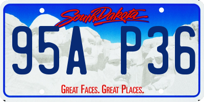 SD license plate 95AP36