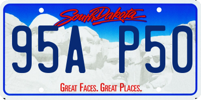 SD license plate 95AP50