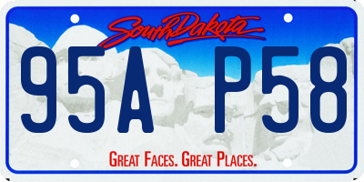 SD license plate 95AP58