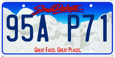 SD license plate 95AP71