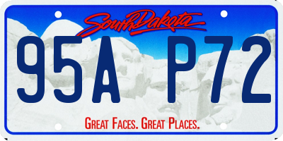 SD license plate 95AP72