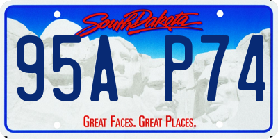 SD license plate 95AP74