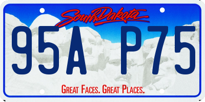 SD license plate 95AP75