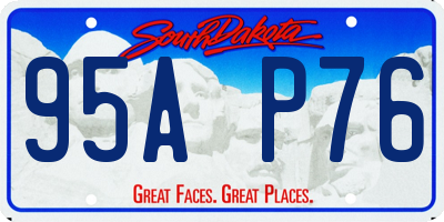 SD license plate 95AP76