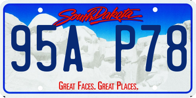 SD license plate 95AP78