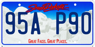 SD license plate 95AP90