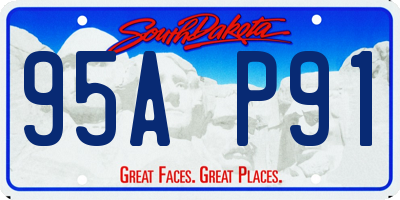SD license plate 95AP91