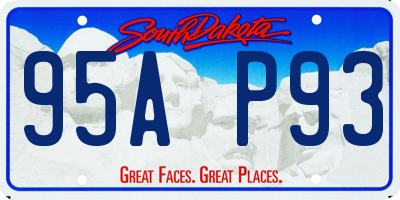 SD license plate 95AP93