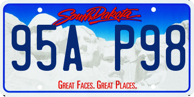 SD license plate 95AP98