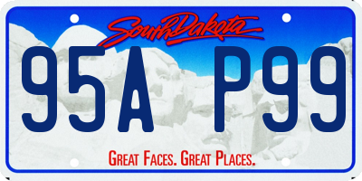 SD license plate 95AP99