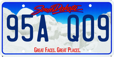 SD license plate 95AQ09