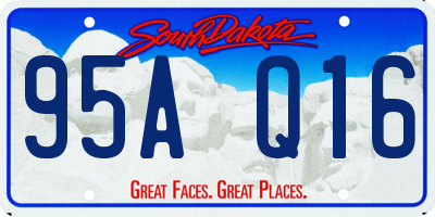 SD license plate 95AQ16