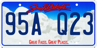 SD license plate 95AQ23