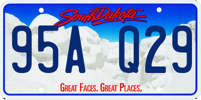 SD license plate 95AQ29