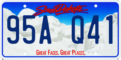 SD license plate 95AQ41