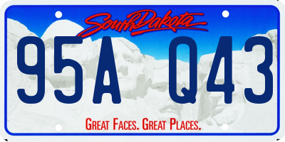 SD license plate 95AQ43
