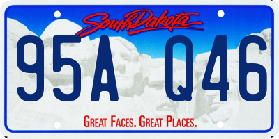 SD license plate 95AQ46