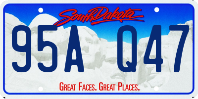 SD license plate 95AQ47