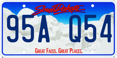 SD license plate 95AQ54