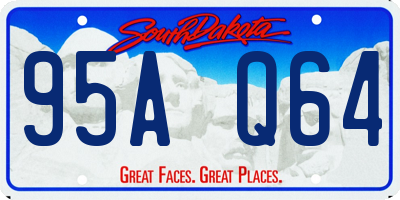 SD license plate 95AQ64