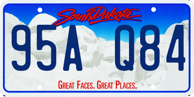 SD license plate 95AQ84