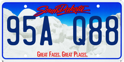 SD license plate 95AQ88