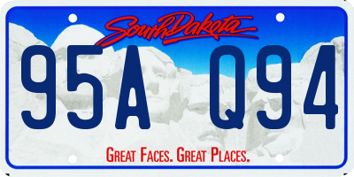 SD license plate 95AQ94