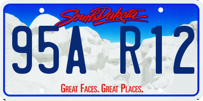 SD license plate 95AR12