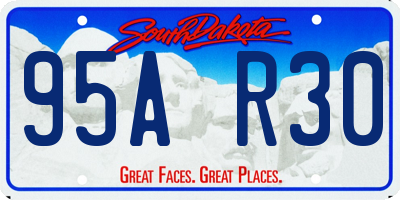 SD license plate 95AR30