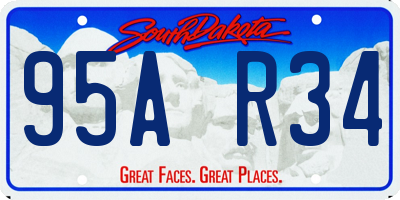 SD license plate 95AR34