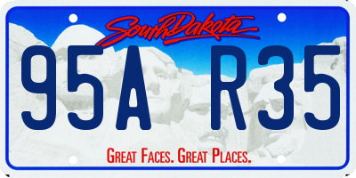 SD license plate 95AR35