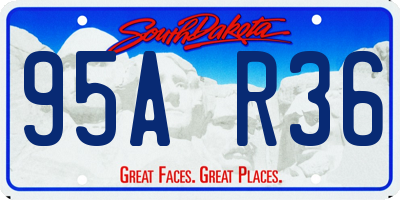 SD license plate 95AR36