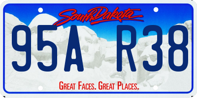 SD license plate 95AR38
