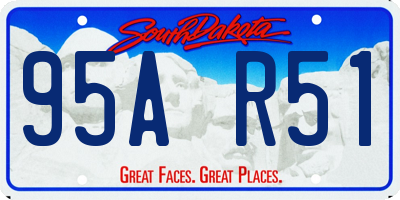 SD license plate 95AR51
