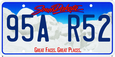 SD license plate 95AR52