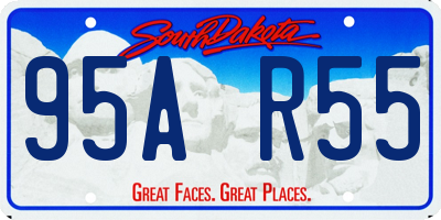 SD license plate 95AR55