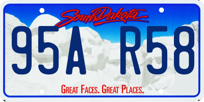 SD license plate 95AR58